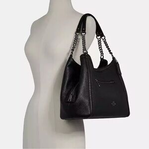 Coach Kristy shoulder bag w/ gun metal chains